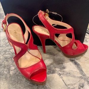 Prada Calzature Donna Rosso Platform Heels